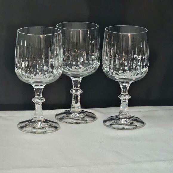 Schott Zwiesel Tango Water Goblets 7" set/3 vertical cuts high-quality crystal f - Picture 7 of 10